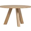 WOOOD Rhonda Eettafel - Rond - Eiken - Naturel - Ø129 cm Outlet