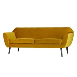 WOOOD Rocco 2-Zits Bank - Velvet - Oker - 75x187x82 Discount