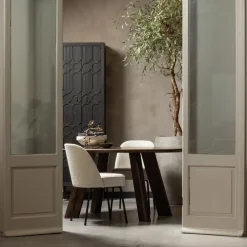 WOOOD Roundly Eetkamertafel - Mangohout - Walnoot - 76x160x110 Discount