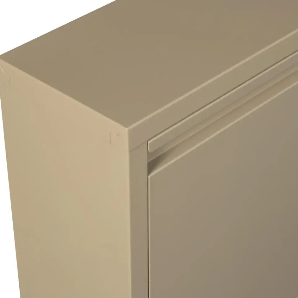 WOOOD Sabine 3-Vaks Schoenenkast - Metaal - Zand - 103x66x16