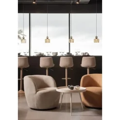 WOOOD Serra Draaifauteuil - Geweven Stof - Zand - 68x70x77 Hot