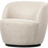 WOOOD Serra Draaifauteuil - Polyester - Off White - 68x70x77 New