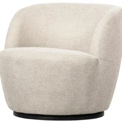 WOOOD Serra Draaifauteuil - Polyester - Off White - 68x70x77 New