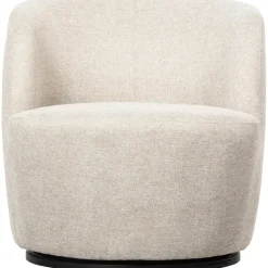 WOOOD Serra Draaifauteuil - Polyester - Off White - 68x70x77 New