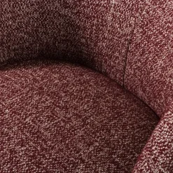 WOOOD Serra Draaifauteuil - Melange Stof - Bordeauxrood - 68x70x77 Outlet