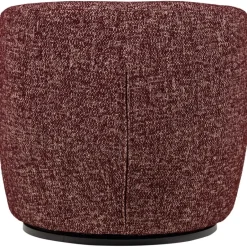 WOOOD Serra Draaifauteuil - Melange Stof - Bordeauxrood - 68x70x77 Outlet