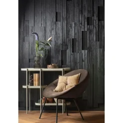 WOOOD Sidetable Noan - Hout/Metaal - Beige - 80x90x28 Sale