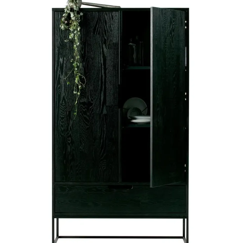 WOOOD Silas 2-Deurs Kast - Essen - Blacknight - 149x85x35 Online