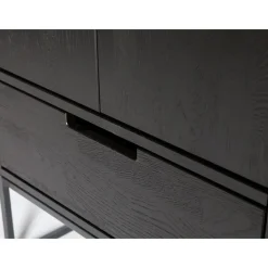 WOOOD Silas Hoge Kast - Essen - Blacknight - 210x60x36 New