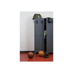 WOOOD Stijn Kledingkast 2-Deurs - Grenen - Staal Grijs - 103x187x40 Best