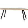 WOOOD Tablo Tafel Ovaal met 2-Standen Poot - Eiken/Metaal - 75x220x90 Clearance