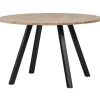 WOOOD Tablo Tafel Rond met 2-Standen Poot - Eiken/Metaal - 75x120x120 Outlet