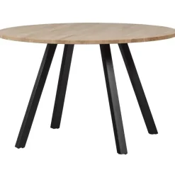 WOOOD Tablo Tafel Rond met 2-Standen Poot - Eiken/Metaal - 75x120x120 Outlet