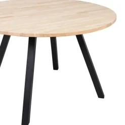 WOOOD Tablo Tafel Rond met 2-Standen Poot - Eiken/Metaal - 75x120x120 Outlet