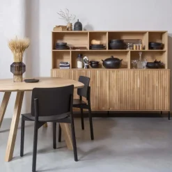 WOOOD Tablo Tafelblad - Eiken - Naturel - 2,2x130x130 Hot