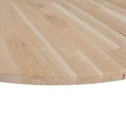 WOOOD Tablo Tafelblad Rond - Eiken - Onbehandeld - 2,4x120x120 Online