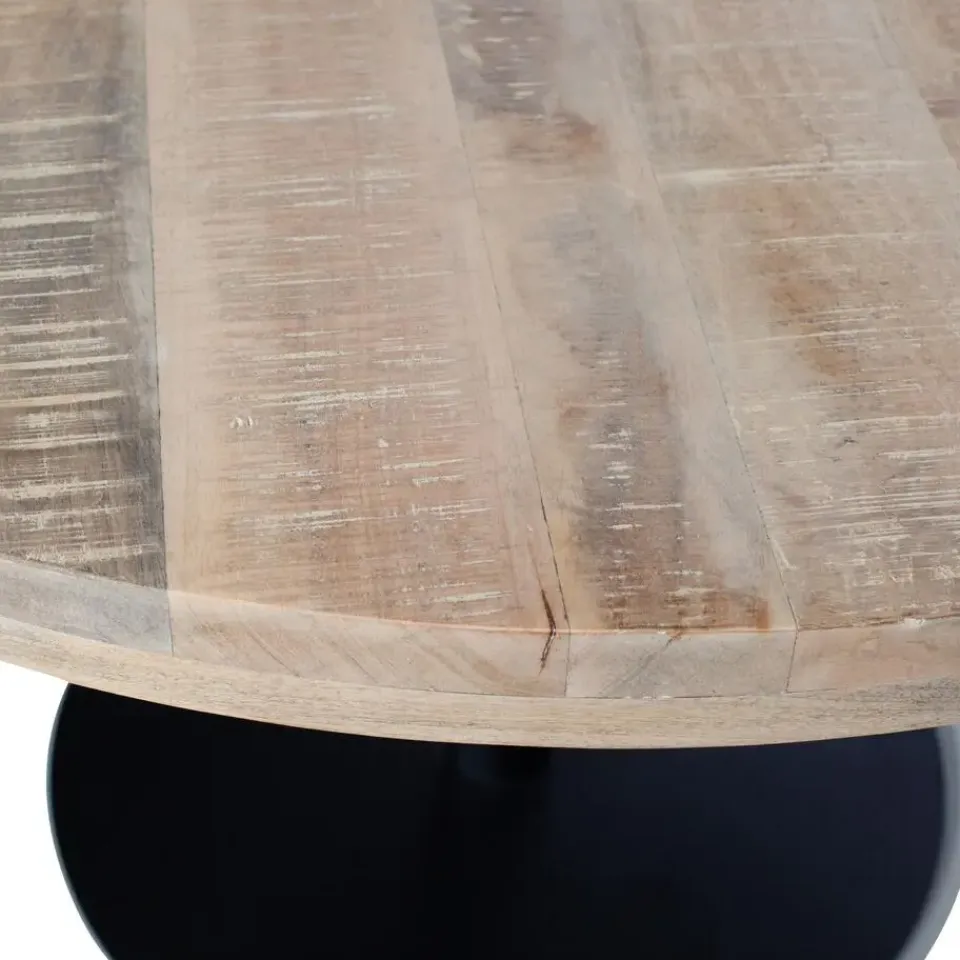 WOOOD Tablo Tafelblad Rond - Mango - White Wash - 120x120 Discount