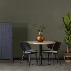 WOOOD Tablo Tafelblad Rond - Mango - White Wash - 120x120 Discount