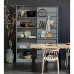 WOOOD Tablo Tafelblad Visgraat - Mango - White Wash - 5, 5x180X90 Outlet