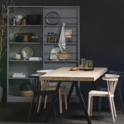 WOOOD Tablo Tafelblad Visgraat - Mango - White Wash - 5, 5x180X90 Outlet