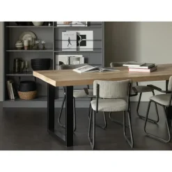 WOOOD Tablo U-Poot/Maastricht 1 Stuk - Metaal - Zwart - 72x79x10 New