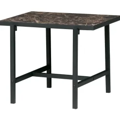 WOOOD Turn Around Bijzettafel - Hout/Metaal - Zwart - 40x50x44