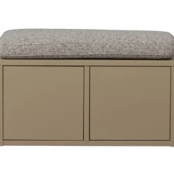 WOOOD Turner Opbergbank Incl. Kussen- Grenen - Mud - 47x80x44 Clearance