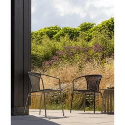 WOOOD Weston Stoelen Buiten - Rattan/Metaal - Jungle - Set van 4 Clearance