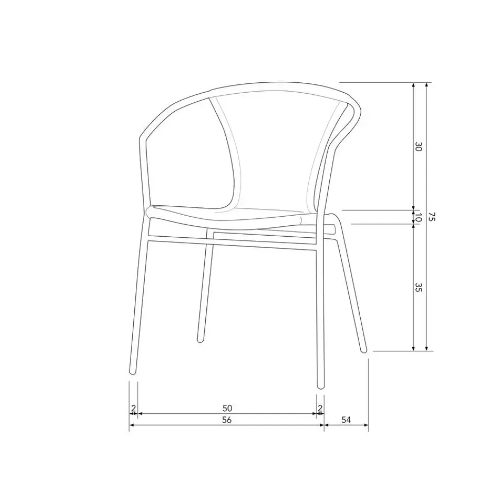 WOOOD Weston Stoelen Buiten - Rattan/Metaal - Jungle - Set van 4 Clearance