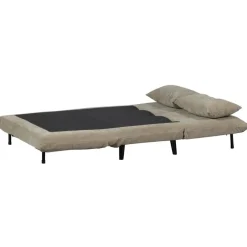 WOOOD Xem Slaapbank - 1-Persoons - Chenille stof - Naturel - 80x122x92 Best