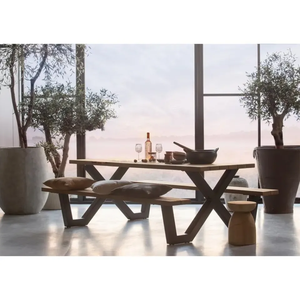 WOOOD X-Poot Picknick Buiten Tablo - Metaal - Zwart - 70x142x13 Hot