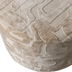 WOOOD Yago Poef - Polyester - Naturel - 43x60x60 Online