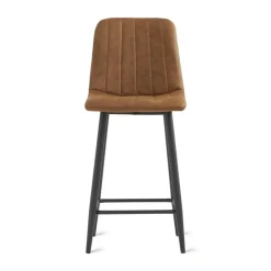 HomeMixx 2x Barkruk Jax - Microleder Cognac (Set van 2) Online