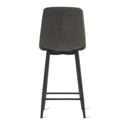 HomeMixx 2x Barkruk Jax - Microleder Antraciet (Set van 2) Best