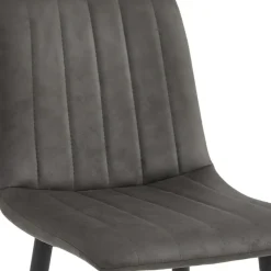 HomeMixx 2x Barkruk Jax - Microleder Antraciet (Set van 2) Best