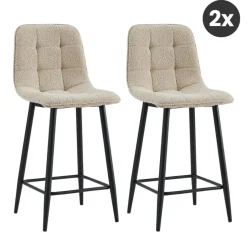 HomeMixx 2x Barkruk Yerevan - Bouclé Taupe New