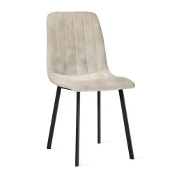 HomeMixx 2x Eetkamerstoel Minsk Fluweel Beige New