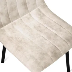 HomeMixx 2x Eetkamerstoel Minsk Fluweel Beige New