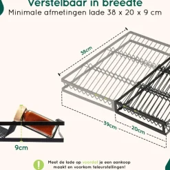 XIVADA Kruidenrek met 24 potjes - Organizer lade liggend - Met labels Sale