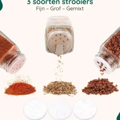 XIVADA Staand kruidenrek met 24 kruidenpotjes - 240 kruidenlabels New