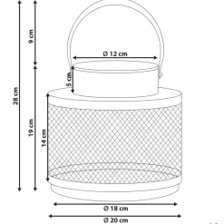 Beliani YAMDENA - Lantaarn - Zwart - IJzer Sale