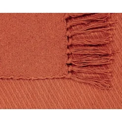 Beliani YARSA - Plaid - Rood - 125 x 150 cm - Katoen Hot