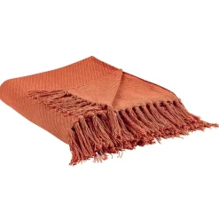 Beliani YARSA - Plaid - Rood - 125 x 150 cm - Katoen Hot