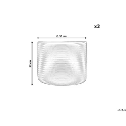 Beliani YERKOY - Mand set van 2 - Beige - Katoen Best