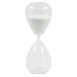 Merkloos Zandloper - wit zand - glas - 20 cm Outlet