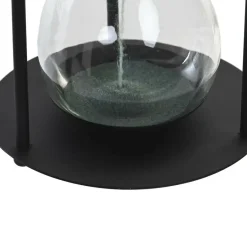 Merkloos Zandloper cilinder - deco of tijdsmeting - 1,5 minuten - zwart Discount