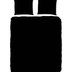 Zavelo Basic Uni Dekbedovertrek Zwart-1-persoons (140 x 200/220 cm)
