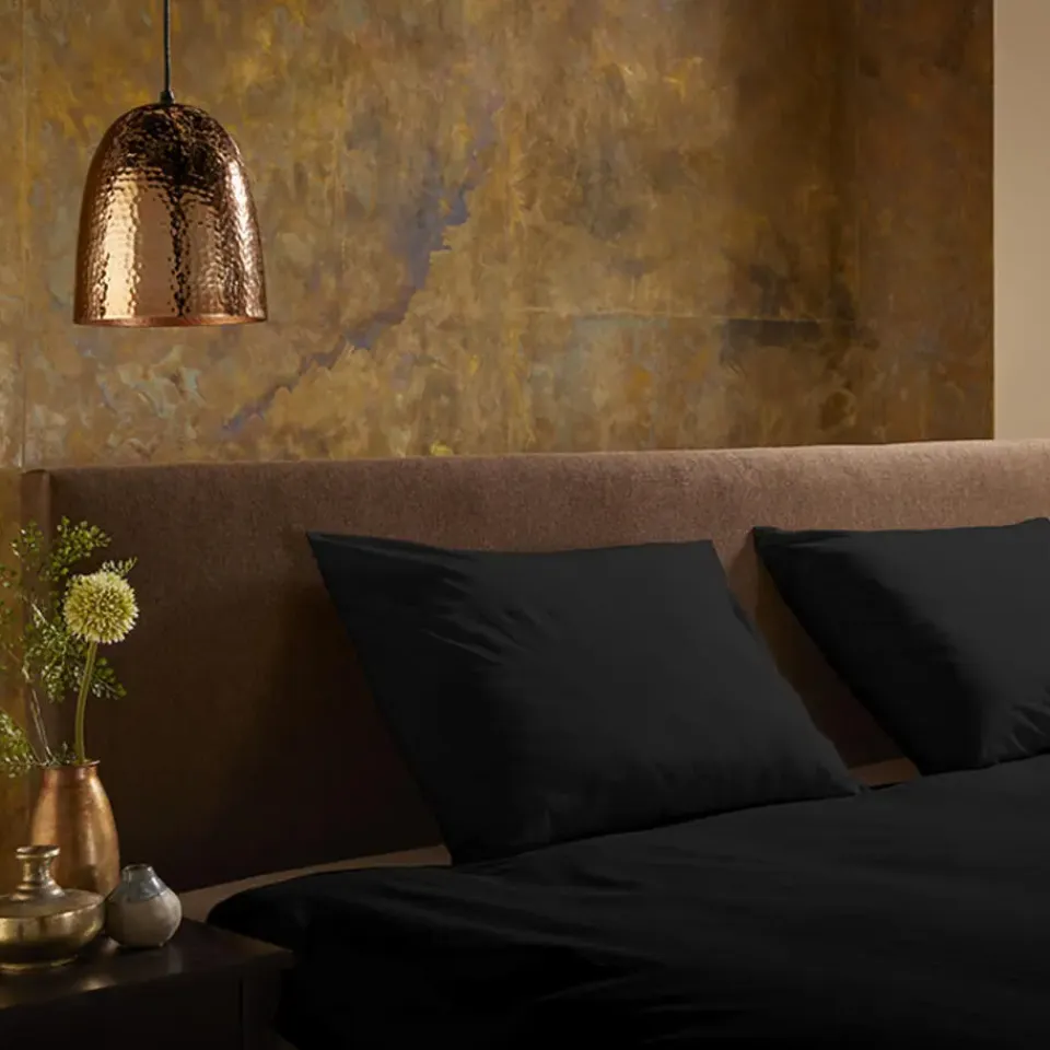 Zavelo Basic Uni Dekbedovertrek Zwart-2-persoons (200 x 200/220 cm) Best