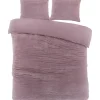 Zavelo Dorien Rib Teddy Dekbedovertrek Roze-2-persoons (200 x 200/220 cm) Clearance