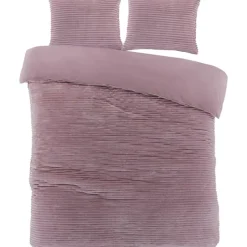 Zavelo Dorien Rib Teddy Dekbedovertrek Roze-1-persoons (140 x 200/220 cm) Online